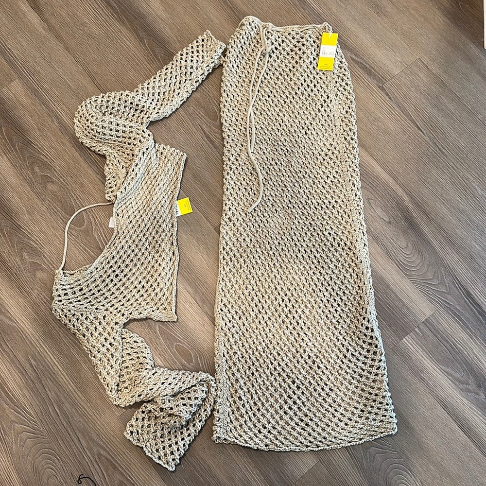 Bananhot Magen Knit Maxi shirt & skirt